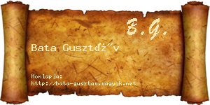 Bata Gusztáv névjegykártya