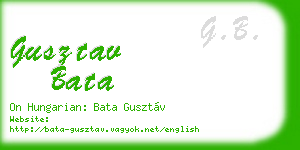 gusztav bata business card