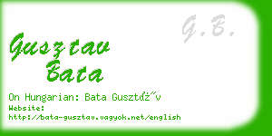 gusztav bata business card